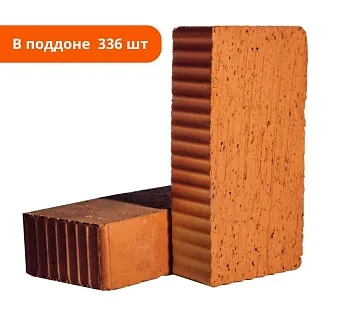 Кирпич печной с ребрами (неотобранный) /поддон 336 шт