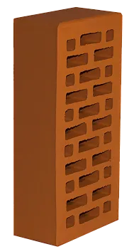 Кирпич лицевой одинарный (Красный)